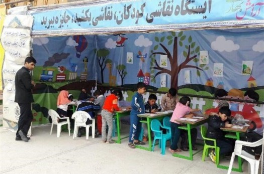 استقبال مسافران از خیمه‌های معرفت در بقاع متبرکه خراسان جنوبی