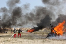 مانور اطفای حریق در خراسان جنوبی برگزار شد