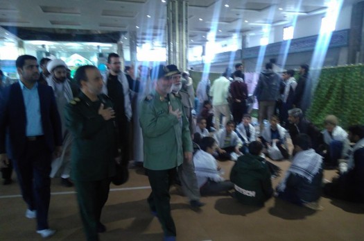 حضور سردار قاسمی در برنامه  میقات الصالحین بسیج در محل برگزاری نماز جمعه
