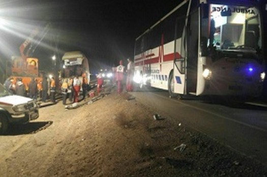 خواب آلودگی راننده علت اصلی واژگونی اتوبوس در جاده دیهوک -فردوس