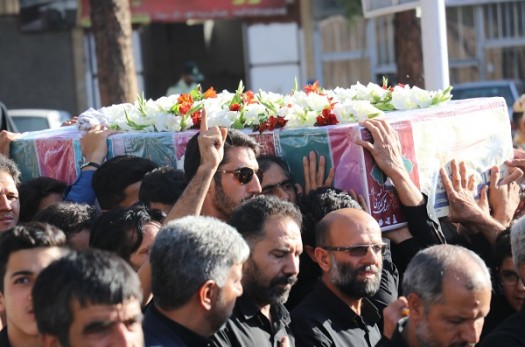 مراسم تشییع و تدفین شهید لکزانی در بیرجند